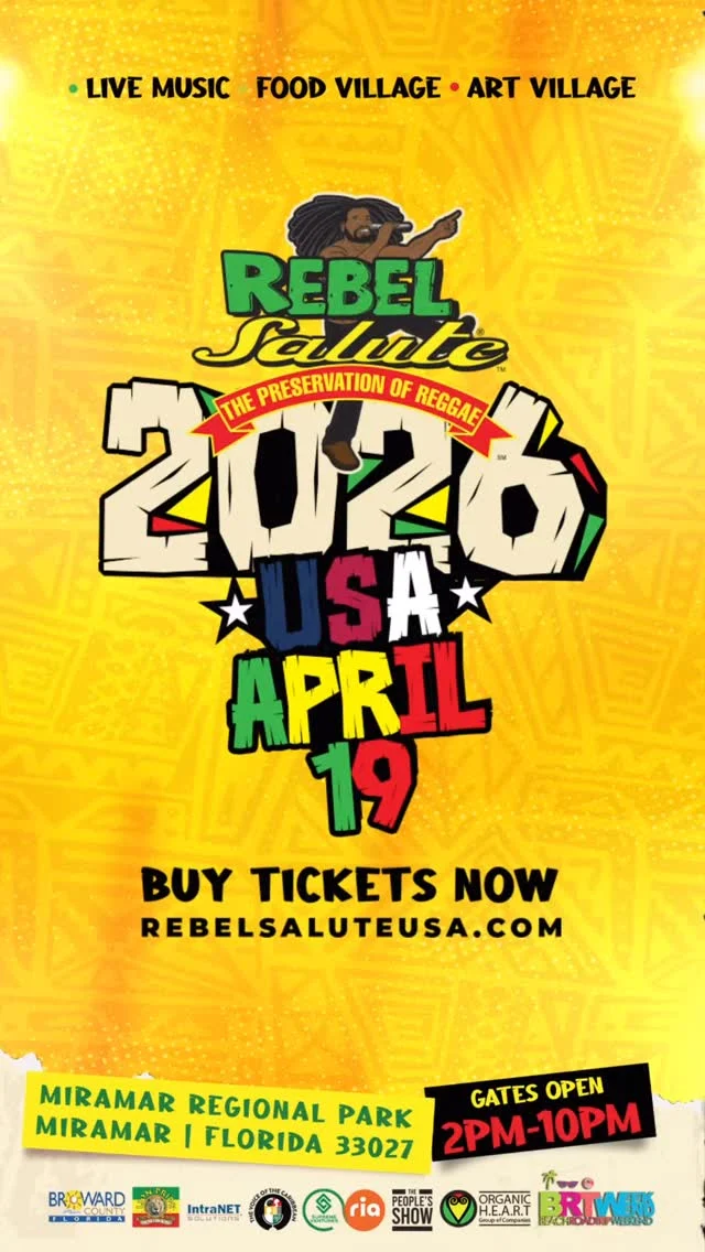 Tony Rebel takes the stage at Rebel Salute USA 2026. 🇯🇲🔥

The Founder. The Voice. The Mission.
Experience the energy and message live at Miramar Regional Park on April 19, 2026.

This is reggae with purpose.

🎟️ Get your tickets now at RebelSaluteUSA.com

Presented by @brtweekend | @cityofmiramar | @intranetsolutionsja | @supremeventures | @riamoneytransfer | @lionprideja

#RebelSaluteUSA #RebelSalute2026 #TonyRebel #PreservationOfReggae #reggaeculture